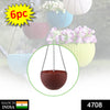 4708 Plastic Hanging Flower Pot and Flower Pot with Chain (6 Pc) 