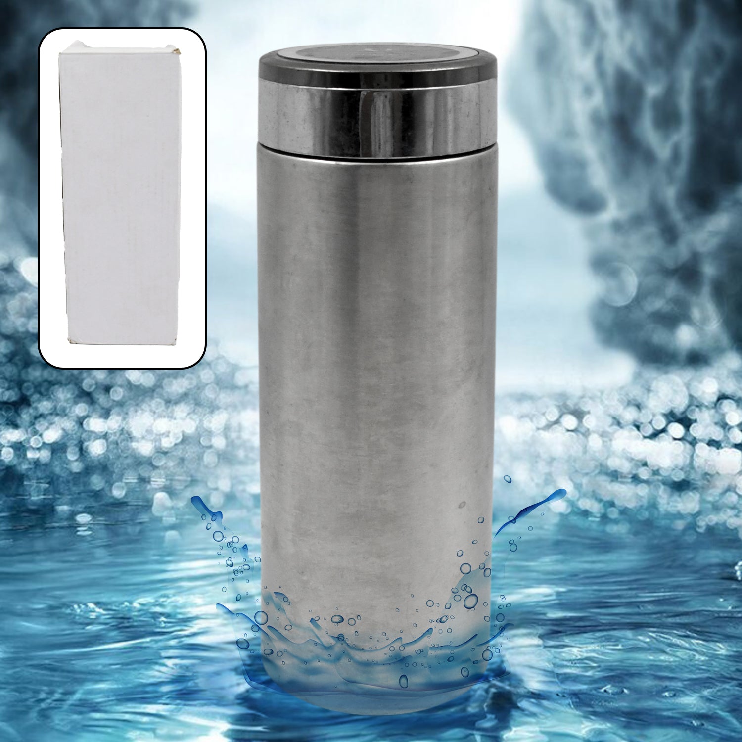 8366  Multifunctional Double-Wall Thermos Water Bottles, Spill Proof with Leakproof Drinking Cup for Office Mug, Home, Travel, School