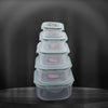 5498 Kitchen Containers Set, Fridge Storage Boxes, Plastic Containers for Kitchen Organizer, Kitchen Accessories Items for Storage Organizer, Snap-Seal (lunch box/storage organizer) (5 Ps Set)