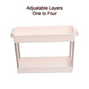 2156 Plastic 4 layer folding trolly Storage Organizer for Kitchen Storage Rack Shelf Trolley Rack with Caster Wheels (4 LAYER) 