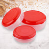 2062 Heavy Plastic Material Stackable & Reusable Classic Round Plastic Big Storage Container Box For Kitchen & Home Organization (PACK OF 3)