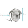 2861 Stainless Steel Spice Tea Filter Herbs Locking Infuser Mesh Ball 