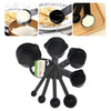 106 Plastic Measuring Cups and Spoons (8 Pcs, Black) Gharbaar Store