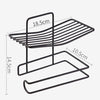 1760 Iron Black Coated Self Adhesive Wall Mounted Tissue/Toilet Paper Holder 