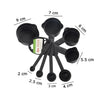 106 Plastic Measuring Cups and Spoons (8 Pcs, Black) Gharbaar Store