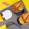 7158 Mr. Chef Smart Lunch Box Capsule shape strap-on lunch box with water bottle and handle 