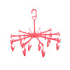 7045 Plastic Foldable Underwear Hanging Dryer Clothes Clips Hanger Drying Rack, Clothes Hangers with 16 Clips, Clip Hanger Drip Hanger for Drying Underwear, Baby Clothes, Socks, Bras, Towel, Cloth Diapers, Gloves