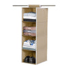 6743 Fabric Hanging 4-Shelf Closet Cloth Organizer 
