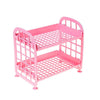 7942 2Layer Foldable Plastic Small Storage Shelf, Bathroom Shelves Shower Candy Corner Rack Kitchen Shelf Organizer