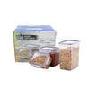 5800 Classics Rectangular Plastic Airtight Food Storage Containers with Leak Proof Locking Lid Storage container set of 3 Pc( Approx Capacity 500ml,1000ml,1500ml, Transparent)