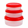 2062 Heavy Plastic Material Stackable & Reusable Classic Round Plastic Big Storage Container Box For Kitchen & Home Organization (PACK OF 3)