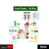 644 kinoki Cleansing Detox Foot Pads, Ginger & salt Foot Patch -10pcs (Free Size, White) 