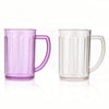 5579 Stylish Juice Glass With Handle, Water Glass, Beer Glass, Milk Shake Glass, Multipurpose Glass Plastic Beer Mug, Unbreakable Beer Tasting Glasses, Clear Juice Glasses Suitable for Kids (2 pc)