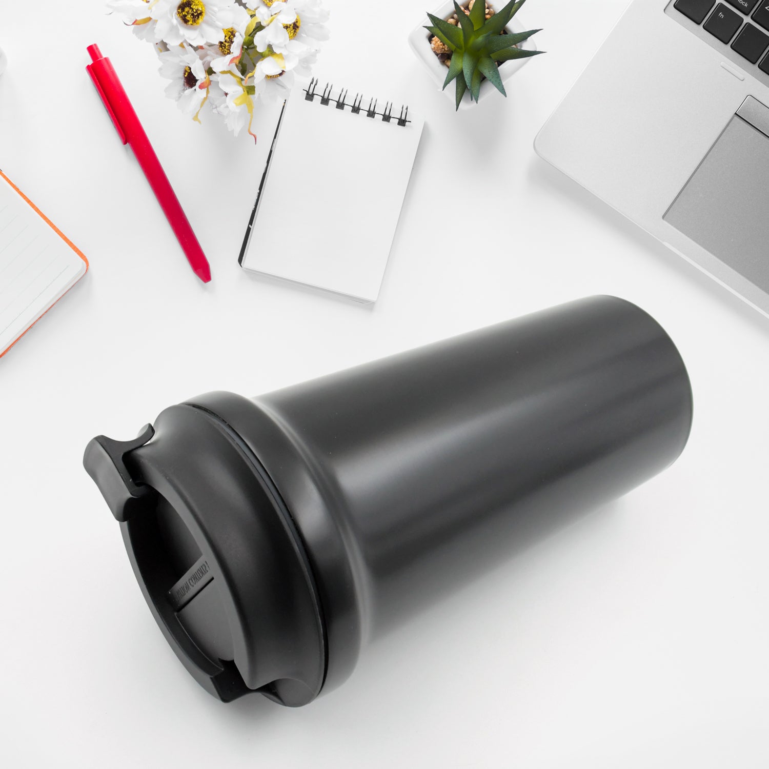 12508 Inside Stainless Steel & Outside Plastic Vacuum Insulated  Insulated Coffee Cups Double Walled Travel Mug, Car Coffee Mug with Leak Proof Lid Reusable Thermal Cup for Hot Cold Drinks Coffee, Tea (1 Pc)