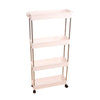 2156 Plastic 4 layer folding trolly Storage Organizer for Kitchen Storage Rack Shelf Trolley Rack with Caster Wheels (4 LAYER) 
