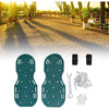 8502 Lawn Aerator Sandals, Garden Grass Aerator Spiked Sandals Green Studded Shoes for Yard Patio Garden Excavation