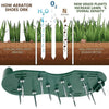 8502 Lawn Aerator Sandals, Garden Grass Aerator Spiked Sandals Green Studded Shoes for Yard Patio Garden Excavation