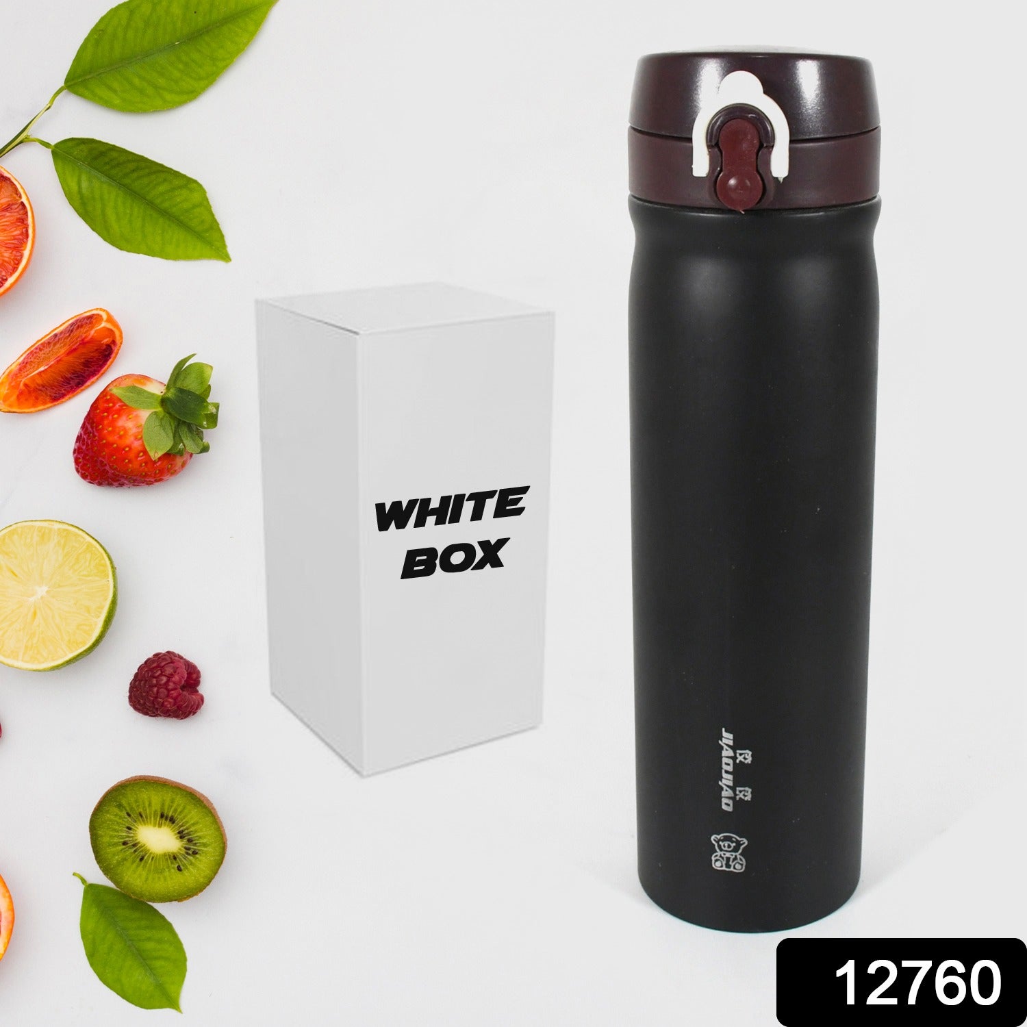 12760 Stainless Steel Water Bottle Leak Proof, Rust Proof, Hot & Cold Drinks, Gym Sipper BPA Free Food Grade Quality, Steel fridge Bottle For office / Gym / School (350 ML Approx)