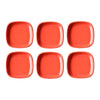 2394 Microwave Safe Quarter Plates  Square 6 Pcs, 