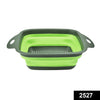 2527 Silicone Square Plastic Folding Collapsible Durable Kitchen Sink Dish Rack 
