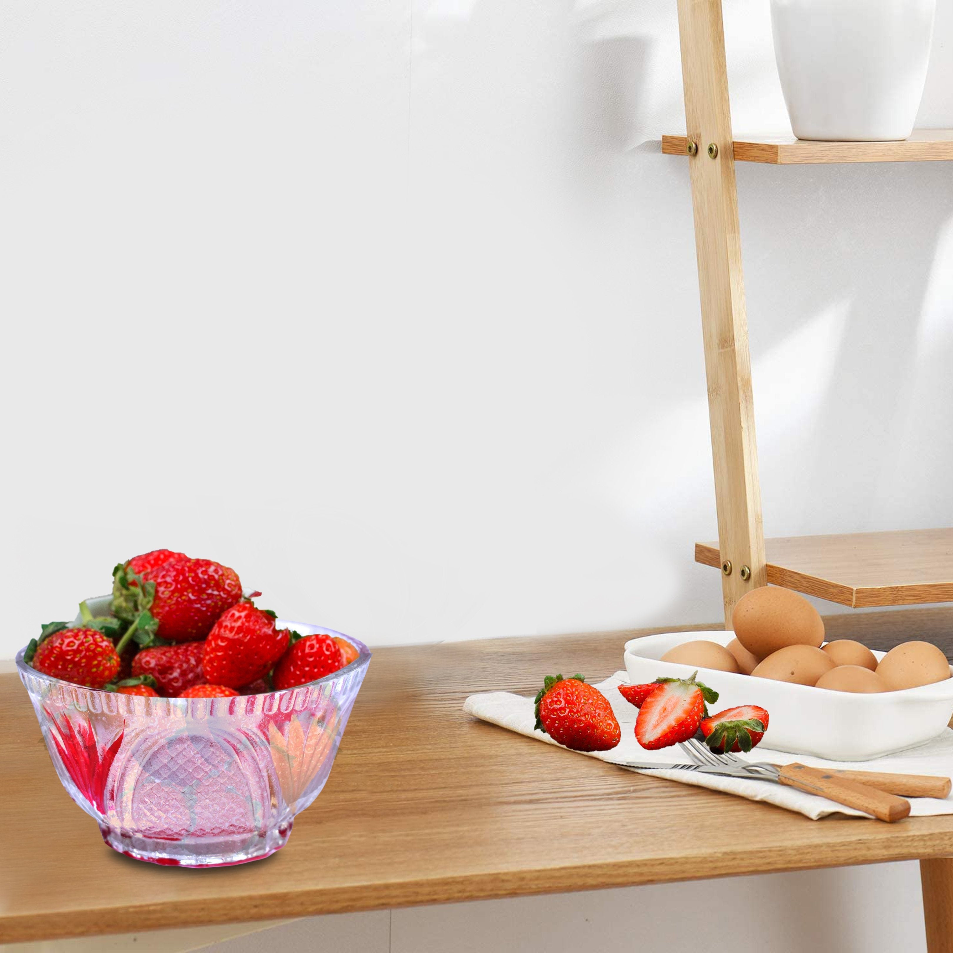 2566 Safe Round Mixing Glass Bowl for Kitchen Storage (Set of 6 Pieces) 
