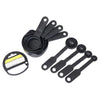 106 Plastic Measuring Cups and Spoons (8 Pcs, Black) Gharbaar Store