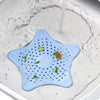 0830  Star Shape Suction Cup Kitchen Bathroom Sink Drain Strainer Hair Stopper Filter, Star Shaped Sink Filter Bathroom Hair Catcher, Drain Strainers Cover Trap Basin(Mix Color 1 Pc)
