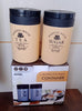 5640 Accurate Seal Tea Sugar Coffee Container, Plastic Damru Shaped Tea, Coffee, Sugar Canisters Jar, New Airtight Food Seal Containers for Salt, Dry Fruit, Grocery 2 Section (800 ML Approx)