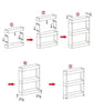 2173 Multipurpose 3 Layer Slim Side Space Saving Storage Organizer Rack Shelf 