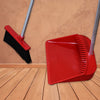 7871A Broom and Dustpan Cleaning Set Long Handled Dustpan and Brush Handle Dust Pan Broom Sweeper Long Handle Broom and Dustpan Set for Kitchen, Home, Lobby Schools, Hospital etc.