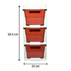 4783 Multi-Purpose Anti-Slip 3 Layer Modular Drawer Storage System 