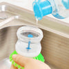 159 Plastic Wash Basin Brush Cleaner with Liquid Soap Dispenser (Multicolour) 