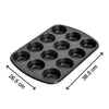 7051 Nonstick Aluminium Muffin Tray Cupcake Pan Tray (12 Cup Cavities) 