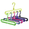 1553 Anti-Skid Plastic 9-Holes Magic Wardrobe Folding Hangers 