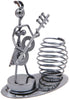 1640 Girl Musician Playing Bass Guitar Pen Stand Showpiece 