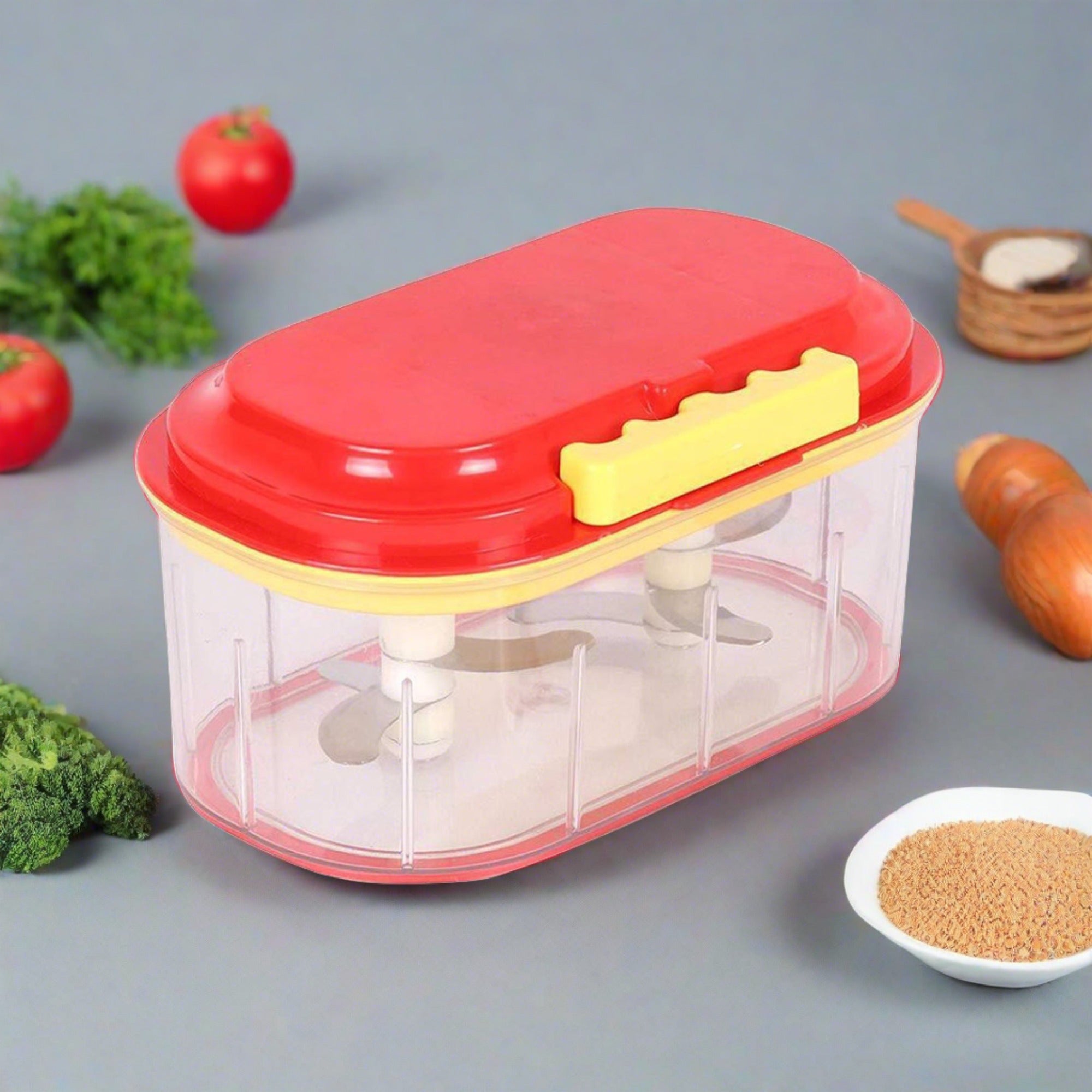 0071 Plastic Vegetable Chopper  (1000 ml) Gharbaar Store