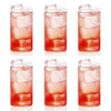 2343 Heavy unbreakable Stylish Plastic Clear look fully Transparent Glasses Set 330ml (6pcs) 