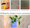 1187 WALL HANGING SILICONE FLOWER POT STICKER PLANT RACK FOR DECORATION (MULTICOLOUR) (2 Pc Set)