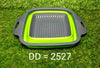 2527 Silicone Square Plastic Folding Collapsible Durable Kitchen Sink Dish Rack 