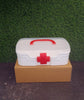 12734 Medical Box, 1 Piece, Indoor Outdoor Medical Utility, Medicine Storage Box, Detachable Tray Medical Box Multi Purpose Regular Medicine, First Aid Box with Handle & Transparent Lid