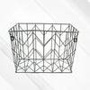 8881 Multiourpose Metal Basket Organiser, for Office, Home or Bathroom, Organization Basket, Antique Black, Beautiful modern and stylish metal basket (1 Pc )