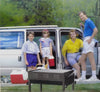 2105 Terrace Garden Picnic Barbecue with Skewers & Wooden Handle 