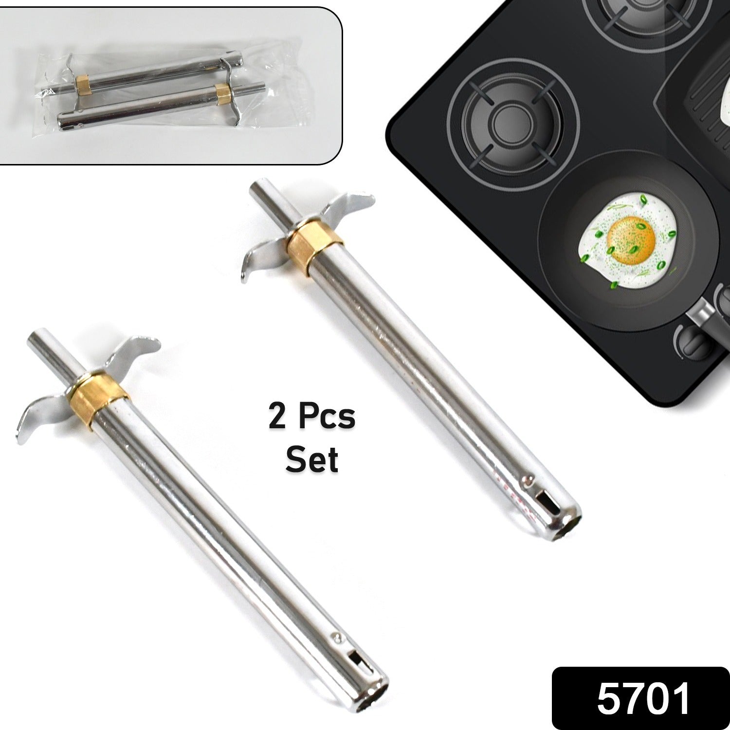 5701  Stainless Steel Electronic Gas Lighter with Box – 17.5 Cm – Good Quality