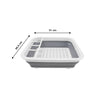 0804B Collapsible Folding Silicone Dish Drying Drainer Rack with Spoon Fork Knife Storage Holder (Brown Box) 