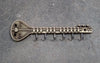 Metal Key Stand / Hanger / Holder for Home & Office Brass Key Hook / Holder Door Hooks Rail for Hanging Keys, Clothes, Towel Hook (1 Pc / Veena & Gun Shape, Lord Krishna's Flute and Peacock Quills Key Holder )