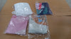 SOLID SHOWER CURTAIN SET WITH SHOWER CAP, LOOFAH - LIGHTWEIGHT, FOR BATHROOMS, HOME ( Shower Curtain Combo)